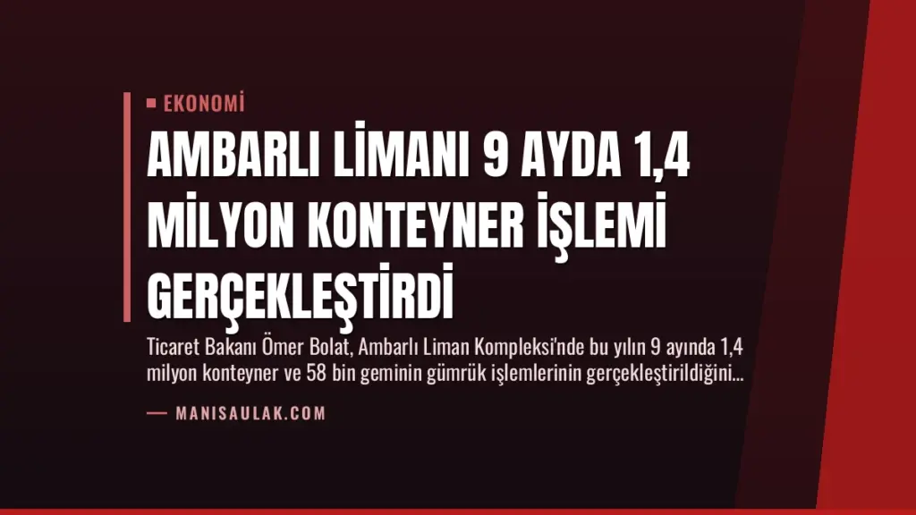 Ambarlı Limanı 9 Ayda 1,4 Milyon Konteyner İşlemi Gerçekleştirdi