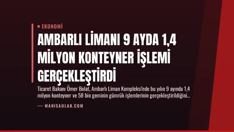Ambarlı Limanı 9 Ayda 1,4 Milyon Konteyner İşlemi Gerçekleştirdi