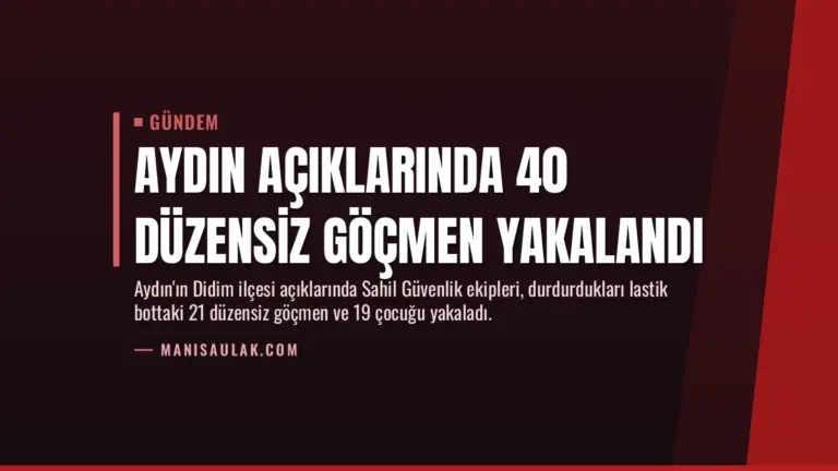 Aydın Açıklarında 40 Düzensiz Göçmen Yakalandı