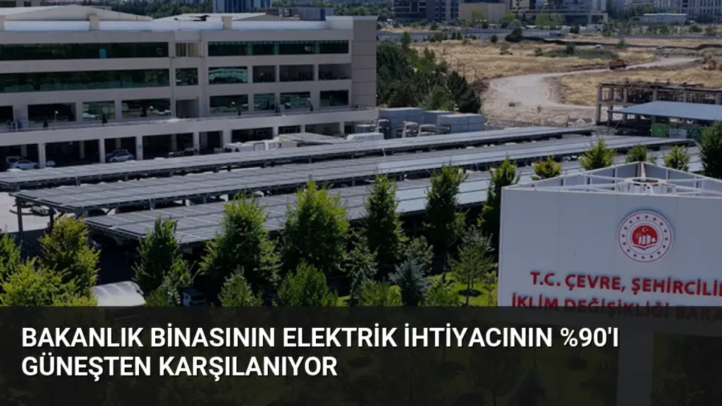 Bakanlık Binasının Elektrik İhtiyacının 'ı Güneşten Karşılanıyor
