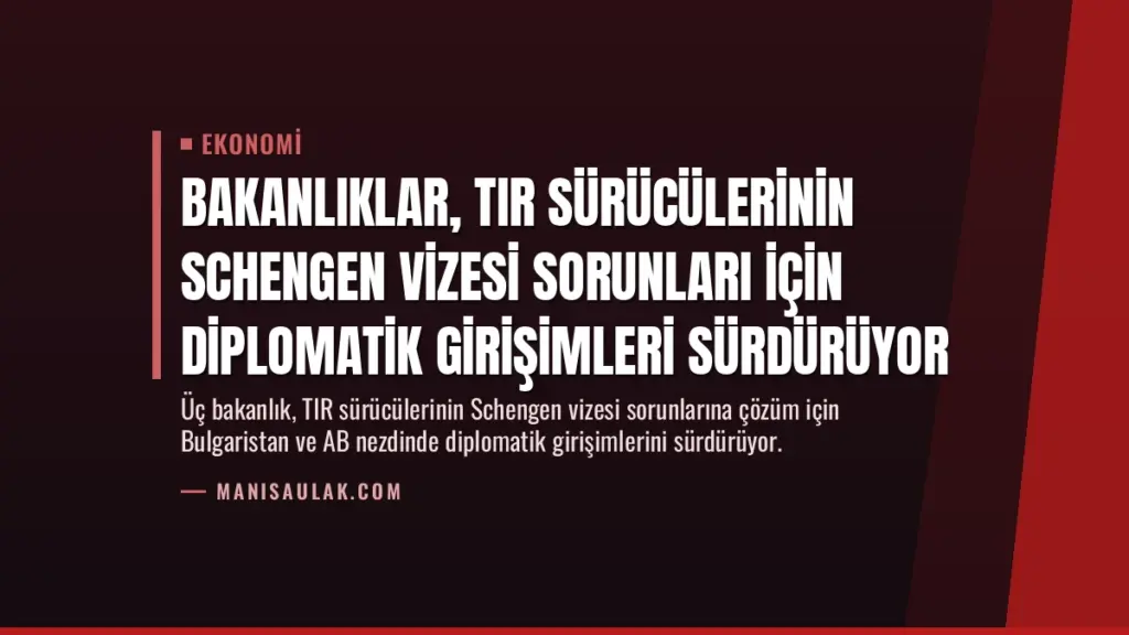 Bakanlıklar, TIR Sürücülerinin Schengen Vizesi Sorunları İçin Diplomatik Girişimleri Sürdürüyor