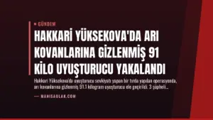 Hakkari Yüksekova’da Arı Kovanlarına Gizlenmiş 91 Kilo Uyuşturucu Yakalandı