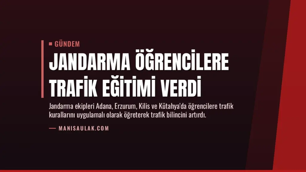 Jandarma Öğrencilere Trafik Eğitimi Verdi