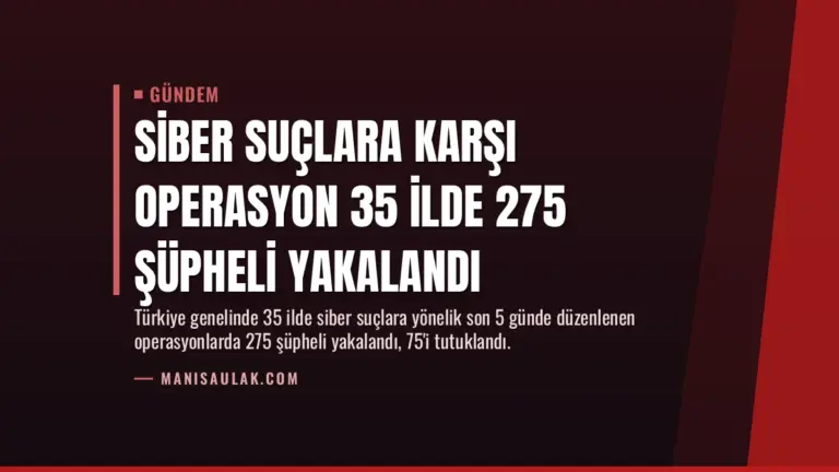 Siber Suçlara Karşı Operasyon 35 İlde 275 Şüpheli Yakalandı