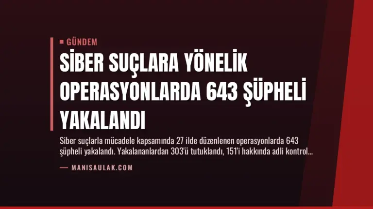 Siber Suçlara Yönelik Operasyonlarda 643 Şüpheli Yakalandı