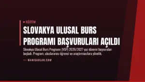 Slovakya Ulusal Burs Programı Başvuruları Açıldı