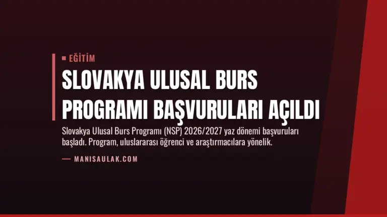Slovakya Ulusal Burs Programı Başvuruları Açıldı